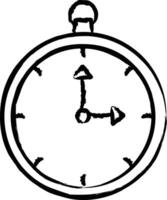 parete orologio mano disegnato vettore illustrazione