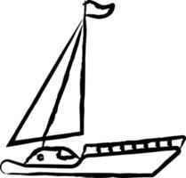 yacht mano disegnato vettore illustrazione