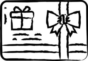 regalo carta mano disegnato vettore illustrazione