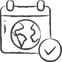 calendario mano disegnato vettore illustrazione