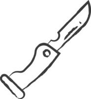 coltello mano disegnato vettore illustrazione