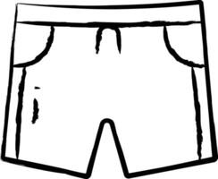 pantaloncini mano disegnato vettore illustrazione