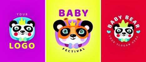 bambino Festival . carnevale maschera Festival. vettore illustrazione. logotipo