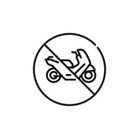 no motociclo linea icona cartello simbolo isolato su bianca sfondo vettore