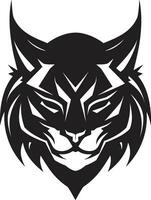 furtivo cacciatore nero lince emblema emblematico gattopardo eccellenza logo simbolo vettore