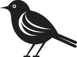 nobile aviaria custode nero vettore emblema nature serenata monocromatico pettirosso simbolo