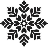 regale fiocco di neve silhouette moderno nero icona minimalista inverno arte monocromatico emblema vettore