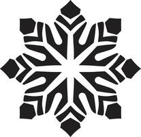 gelido maestà nel monocromatico emblematico design iconico bellezza nel neve monocromatico emblema vettore