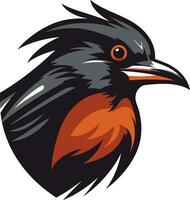 nature melodico serenata nero vettore emblema regale aviaria maestà emblematico simbolo
