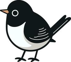 emblema di il foresta minimalista uccello simbolo serenità nel monocromatico pettirosso design icona vettore