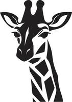 grazioso giraffa silhouette iconico design elegante giraffa profilo minimalista logo vettore