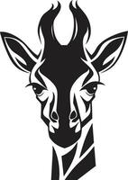 nobile natura maestà logo simbolo africano icona di serenità giraffa arte vettore