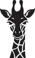 artistico savana maestà emblema icona torreggiante collo ambasciatore giraffa arte vettore