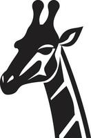 natura simbolismo vettore giraffa logo giraffa maestà nel nero emblematico arte