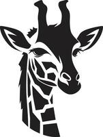 regale collo ambasciatore giraffa logo il arte di giraffa maestà vettore icona