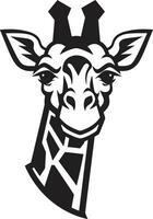 il arte di natura eleganza giraffa minimalista safari icona giraffa silhouette vettore