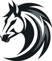 selvaggio bellezza nel nero equino logo semplicistico eleganza cavallo silhouette icona vettore