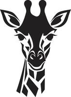 nature torreggiante bellezza vettore giraffa artistico grazia nel monocromatico giraffa simbolo