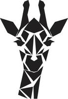 africano eleganza nel silhouette logo elegante nature Torre giraffa simbolo vettore