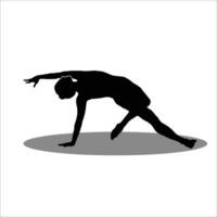 ragazza yoga silhouette vettore