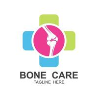 comune cura, osso cura logo vettore icona illustrazione design. logo per Ospedale, finanza, e marca azienda