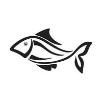 modello di logo di disegno di icona astratta di pesce, simbolo di vettore creativo di club di pesca o negozio online.