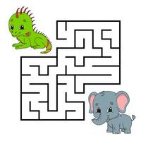 piazza labirinto. gioco per bambini. puzzle per bambini. labirinto enigma. cartone animato carattere. isolato su bianca sfondo. vettore illustrazione.