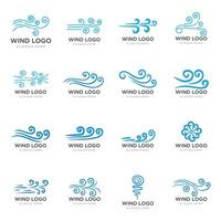 logo design modello onda elemento creativo vento o air.logo per attività commerciale, ragnatela, aria condizionatore. vettore