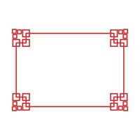 Cinese confine telaio modello vettore
