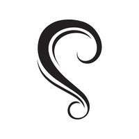 bellissimo capelli onda astratto logo design.logo per attività commerciale, salone, bellezza, parrucchiere, cura. vettore