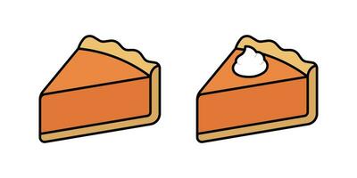 cartone animato zucca torta vettore illustrazione