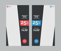 banner di vendita verticali impostati per social media e web vettore