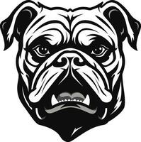 nero bellezza bulldog logo padronanza squisito cane arte bulldog nel nero vettore