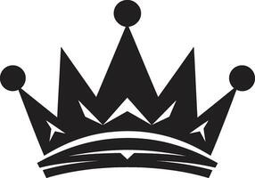 nero e squisito corona vettore simbolo elegante sovranità corona design nel nero