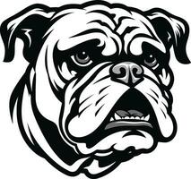 nero e dinamico bulldog vettore simbolo maestoso portafortuna bulldog logo