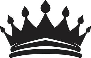 corona di eccellenza nero logo con icona nero e regale corona vettore simbolo