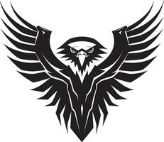 simbolo di la libertà nero aquila vettore icona vettore abilità artistica ridefinito aquila emblema
