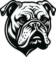 nero e grassetto bulldog vettore icona iconico forza nero logo con bulldog