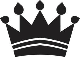 maestoso fascino nero logo con corona reale foca vettore icona nel nero