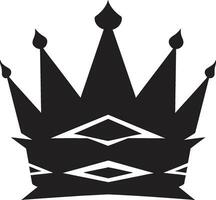 maestoso monocromatico corona emblema nel nero regale autorità nero logo design con corona vettore