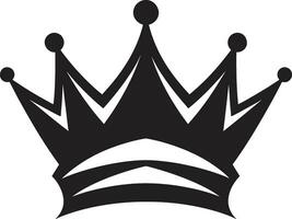 iconico sovranità corona logo nel nero imperiale eccellenza nero corona logo vettore icona