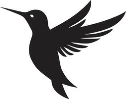 colibrì simbolo con un' torcere elegante nero colibrì logo vettore