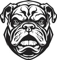 monocromatico energia nero bulldog vettore icona bulldog reali nero logo vettore icona