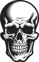 scheletrico mistero Gotico cranio marchio misterioso cranio silhouette misterioso arte vettore