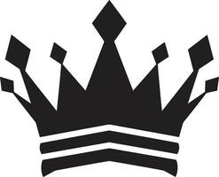 eleganza nel nero corona emblema vettore abilità artistica ingrandita corona nel nero