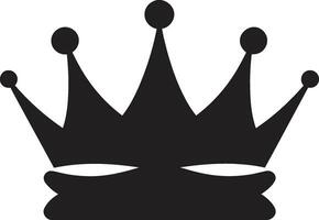 imperiale eccellenza nero corona logo vettore icona incoronazione gloria nero corona design emblema