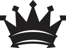 monarchi eleganza nero logo con corona regale eccellenza vettore icona nel nero