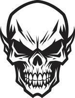 ebano enigma logo misterioso cranio marchio misterioso spettro vettore misterioso icona design