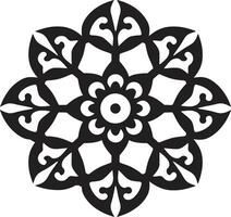 nero e oro eleganza ridefinito Arabo floreale modello Arabo Magia nel nero e bianca floreale piastrelle nel vettore