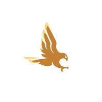 oro uccello logo disegno, animale uccello logo vettore